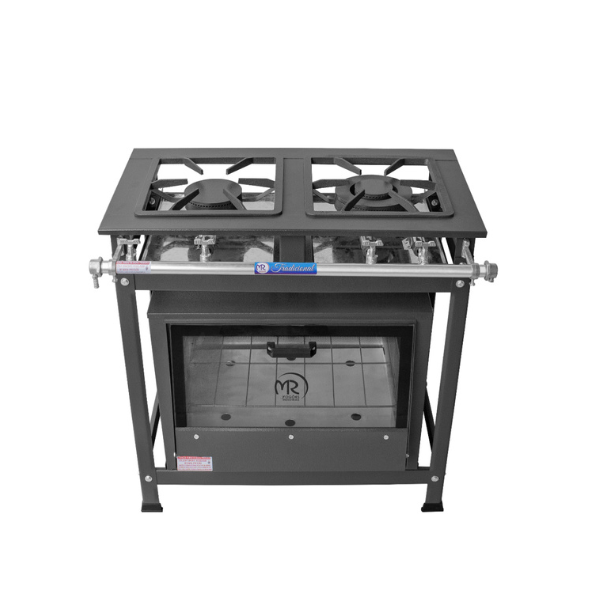 Fogão Industrial 2 Bocas (1 Dupla) com Forno – Baixa Pressão 